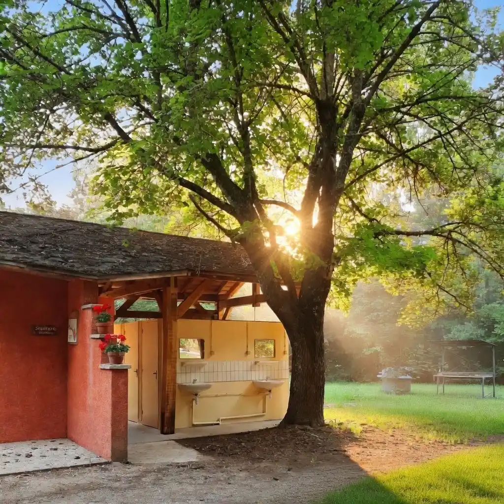 Sanitaires avec WC et douche